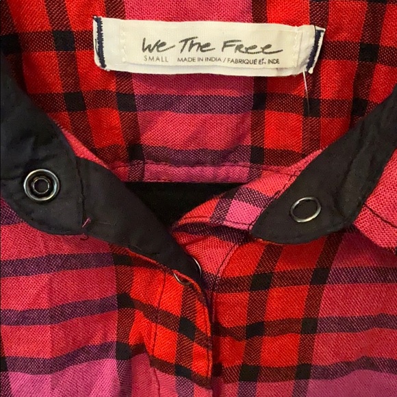 NWT Free People Pacific Dawn Plaid Shirt - Picture 9 of 14